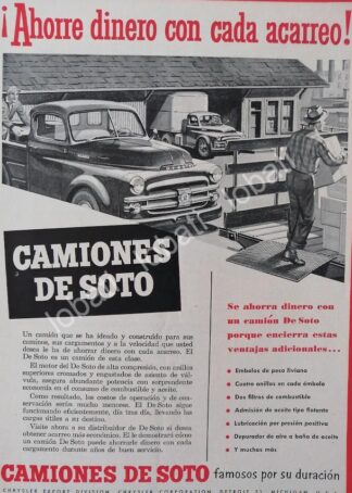 CARTEL ANTIGUO ORIGINAL DE CAMIONES DESOTO 1949 /N61
