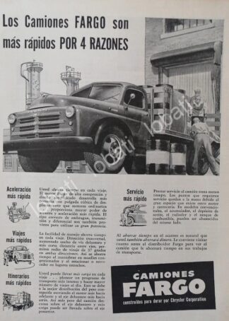 CARTEL ANTIGUO ORIGINAL DE CAMIONES DODGE FARGO 1949 /23