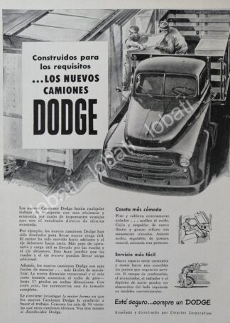 CARTEL ANTIGUO ORIGINAL DE CAMIONES DODGE 1948 /6