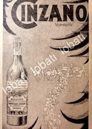 CARTEL ANTIGUO ORIGINAL DE VINOS CINZANO VERMOUTH AÑOS 20s /455