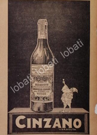 CARTEL ANTIGUO ORIGINAL DE VINOS CINZANO VERMOUTH AÑOS 20s /446