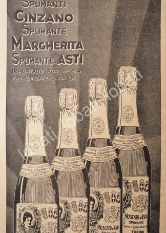 CARTEL ANTIGUO ORIGINAL DE VINOS CINZANO VERMOUTH AÑOS 20s /436