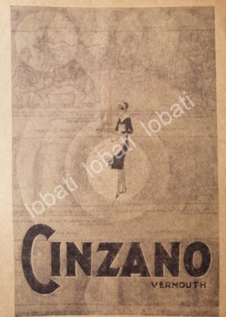 CARTEL ANTIGUO ORIGINAL DE VINOS CINZANO VERMOUTH AÑOS 20s /435