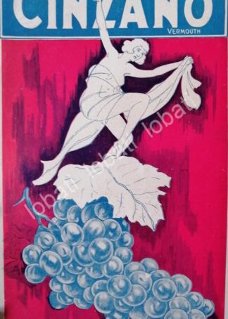 CARTEL ANTIGUO ORIGINAL DE AFICHE ART NOUVEAU VINOS CINZANO 1920s /422