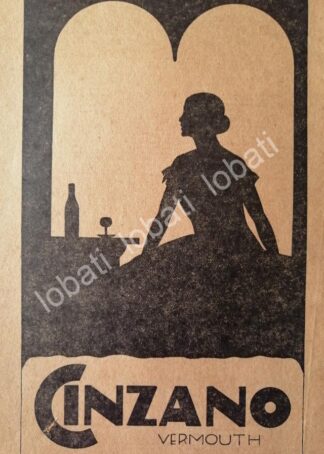 CARTEL ANTIGUO ORIGINAL DE VINOS CINZANO VERMOUTH AÑOS 20s /444