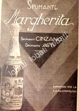 CARTEL ANTIGUO ORIGINAL DE VINOS CINZANO VERMOUTH AÑOS 20s /443
