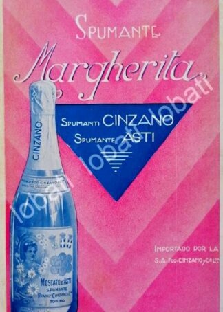 CARTEL ANTIGUO ORIGINAL DE AFICHE ART NOUVEAU VINOS CINZANO 1920s /441
