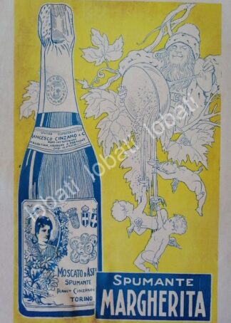 CARTEL ANTIGUO ORIGINAL DE AFICHE ART NOUVEAU VINOS CINZANO 1920s /440