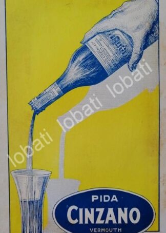 CARTEL ANTIGUO ORIGINAL DE VINOS CINZANO VERMOUTH AÑOS 20s /447