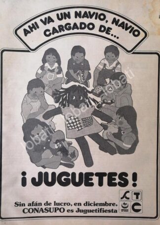 CARTEL ANTIGUO ORIGINAL DE CONASUPO Y JUGUETIFIESTA 1980 /1