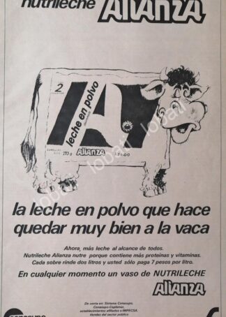 CARTEL ANTIGUO ORIGINAL DE NUTRILECHE CONASUPO 1981 /4