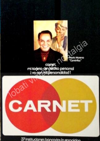 CARTEL ANTIGUO ORIGINAL DE CANTINFLAS Y TARJETA DE CREDITO CARNET 1978 /157 /FEP MEDIANO