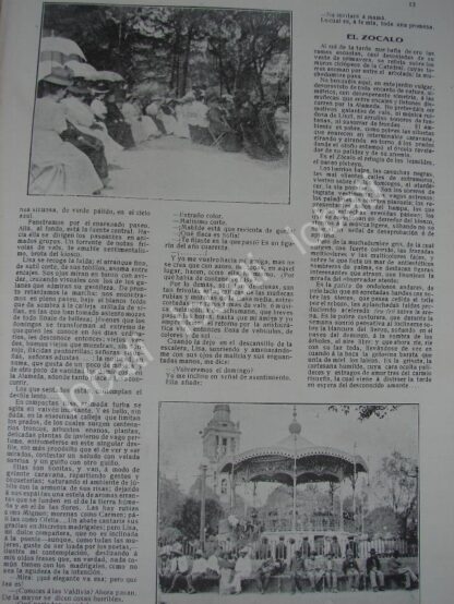 CARTEL ANTIGUO ORIGINAL DE NOTA DE PRENSA KERMESSE EN LA ALAMEDA 1909 - Image 4