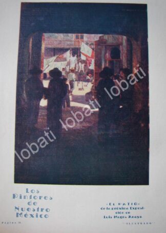 GRABADO ANTIGUO DE LUIS MAGOS ANAYA DE SU EXPOSICION EN 1930 / MUY RARO