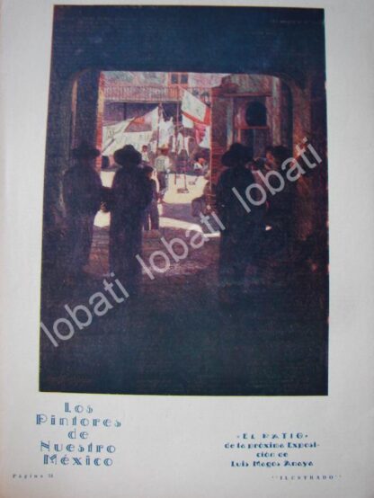 GRABADO ANTIGUO DE LUIS MAGOS ANAYA DE SU EXPOSICION EN 1930 / MUY RARO
