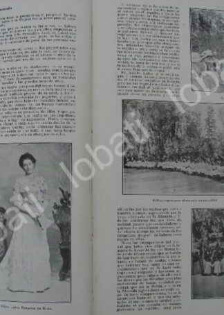 CARTEL ANTIGUO ORIGINAL DE LUZ SIERRA DE CALERO & LUISA RAIGOSA DE DIAZ EN KERMESSE 1909 /ASM