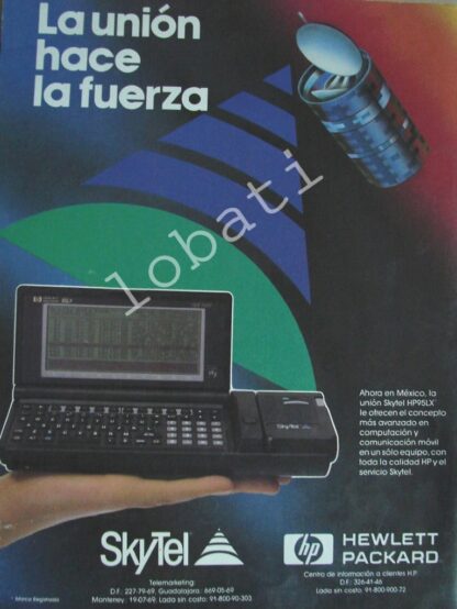 CARTEL ANTIGUO ORIGINAL DE COMPUTADORA DE MANO HP. 95LX /246 OLDWARE