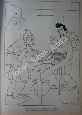 CARICATURA ANTIGUA 1914 PANCHO VILLA Y EL GENERAL VELASCO