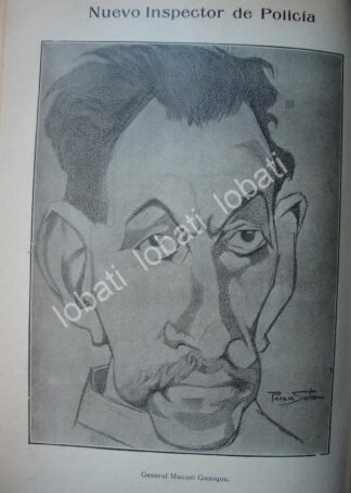 CARICATURA ANTIGUA 1914 GENERAL. MANUEL GUASQUE / MLT