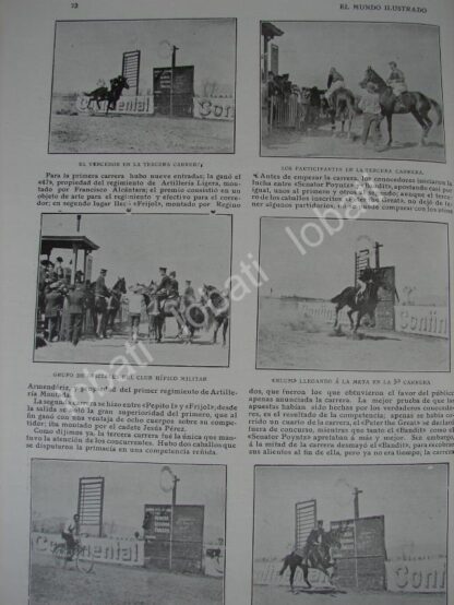 CARTEL ANTIGUO ORIGINAL DE CARRERAS EN EL CLUB HIPICO ALEMAN 1909 /ASM - Image 3