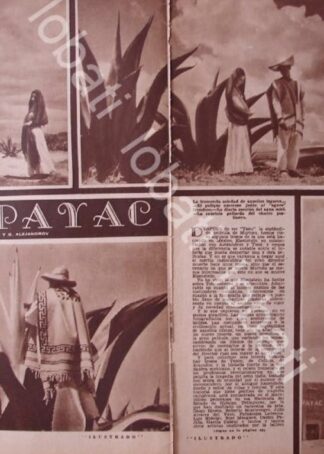 CARTEL ANTIGUO ORIGINAL DE LUGARES DE TETLAPAYAC DE EDUARDO TISSE Y GRIGORY ALEXANDROV 1932