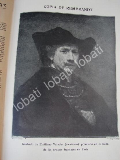 CARTEL ANTIGUO ORIGINAL DE EL PINTOR EMILIANO VALADEZ PREMIADO EN PARIS 1910 / ARTE - Image 2