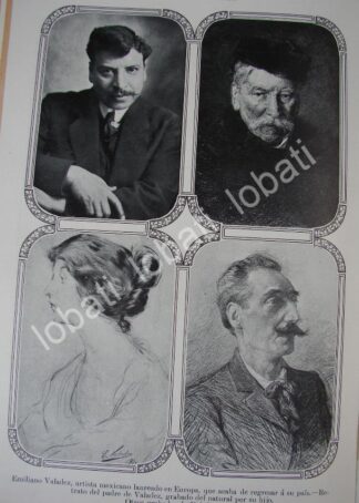 CARTEL ANTIGUO ORIGINAL DE EL PINTOR EMILIANO VALADEZ PREMIADO EN PARIS 1910 / ARTE
