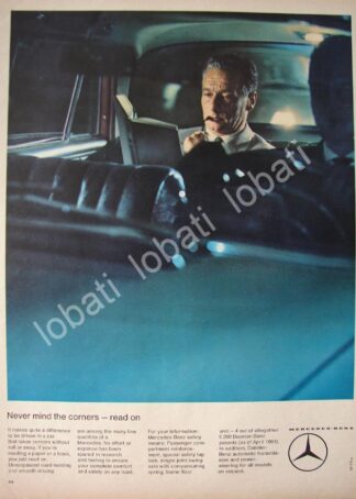 CARTEL ANTIGUO ORIGINAL DE AUTOS MERCEDES BENZ SE 1964 /303