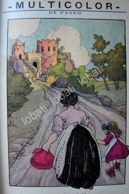 CARICATURA ANTIGUA 1914. MEXICO EN LA REVOLUCION MEXICANA