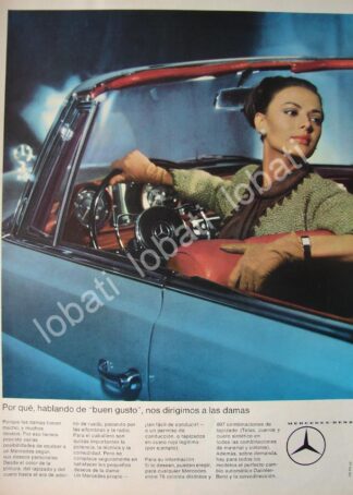 CARTEL ANTIGUO ORIGINAL DE AUTOS MERCEDEZ BENZ SE 1964 /305