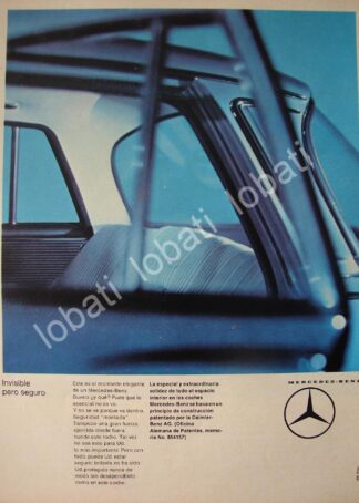 CARTEL ANTIGUO ORIGINAL DE AUTOS MERCEDES BENZ SE 1964 /301