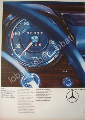 CARTEL ANTIGUO ORIGINAL DE AUTOS MERCEDES BENZ SE 1964 /299