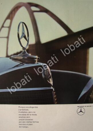 CARTEL ANTIGUO ORIGINAL DE AUTOS MERCEDES BENZ SE 1964 /298