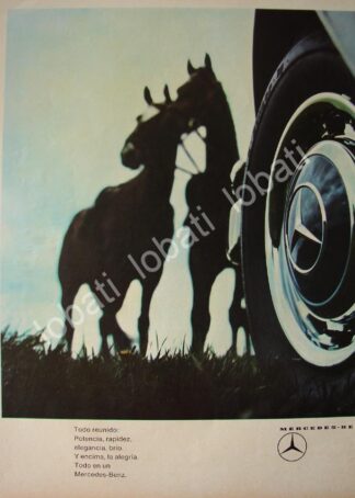 CARTEL ANTIGUO ORIGINAL DE AUTOS MERCEDES BENZ 1960 /296