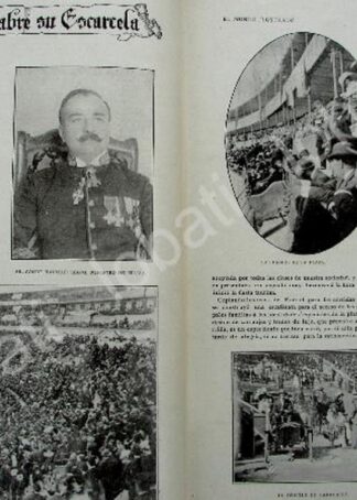 CARTEL ANTIGUO ORIGINAL DE CORRIDA EN LA PLAZA EL TOREO Y PORFIRIO DIAZ 1909