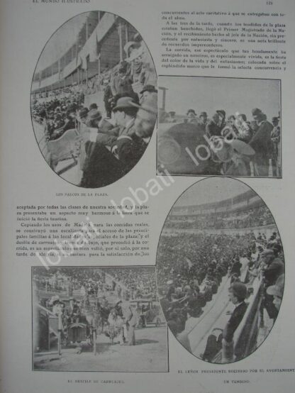 CARTEL ANTIGUO ORIGINAL DE CORRIDA EN LA PLAZA EL TOREO Y PORFIRIO DIAZ 1909 - Image 3