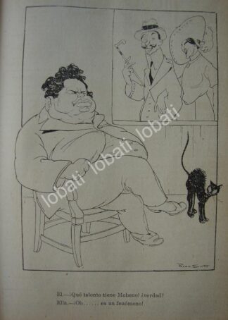 CARICATURA ANTIGUA 1914. QUERIDO MOHENO -POR: ATENEDORO PEREZ SOTO