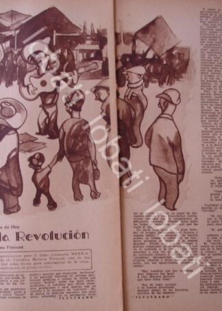 CARTEL ANTIGUO ORIGINAL DE LOS CORRIDOS Y LA REVOLUCION 1931 POR: CELESTINO HERRERA FRIMONT