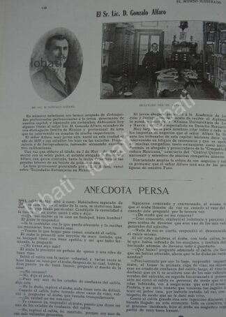 CARTEL ANTIGUO ORIGINAL DE LIC. GONZALO ALFARO 1909 / ABOGADOS