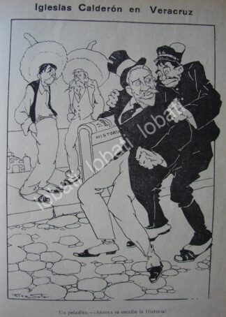 CARICATURA ANTIGUA 1914. FERNANDO IGLESIAS CALDERON / PLT