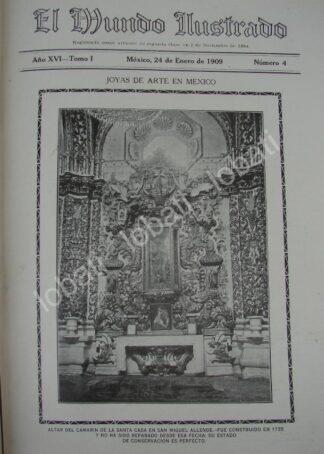 PORTADA ANTIGUA ORIGINAL  1909 ALTAR DE SAN MIGUEL DE ALLENDE