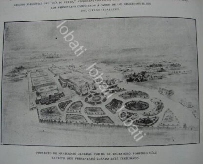 CARTEL ANTIGUO ORIGINAL DE CONSTRUCCION DEL MANICOMIO LA CASTAÑEDA 1909 - Image 2