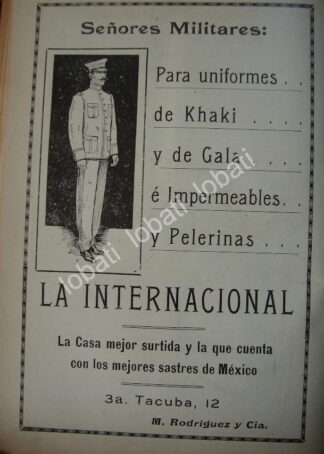 CARTEL ANTIGUO ORIGINAL DE TIENDAS LA INTERNACIONAL 1914 UNIFORMES MILITARES /758 MILITARIA