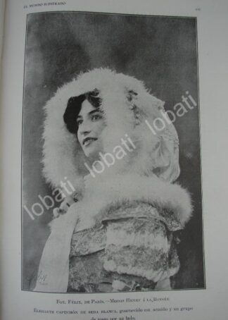 GRABADO ANTIGUO 1909 CAPUCHON DE LA CASA HENRY A LA RONSEE