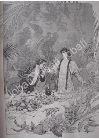 GRABADO ANTIGUO 1897 HOMENAJE A ACTRIZ SARA BERHNARDT /FEP