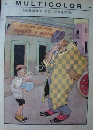 CARICATURA ANTIGUA 1914. VICTORIAHO HUERTA Y ADOLFO DE LA LAMA / PLT
