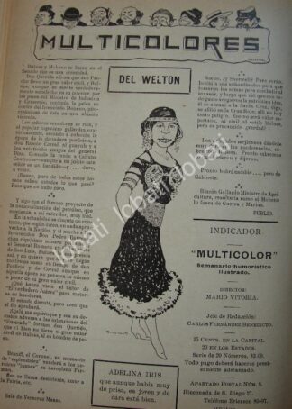 CARTEL ANTIGUO ORIGINAL DE NOTA Y CARICATURA ANTIGUA. ADELINA IRIS 1914 POR. A. PEREZ SOTO