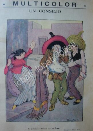 CARICATURA ANTIGUA 1914. VENUSTIANO CARRANZA / RVM