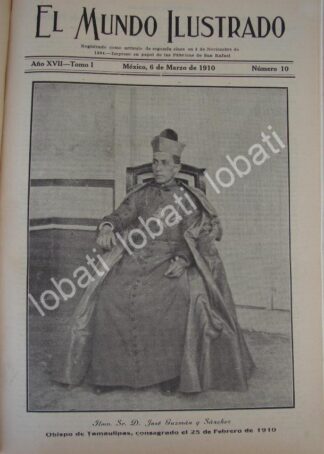 PORTADA ANTIGUA ORIGINAL  1910 ARZOBISPO JOSE GUZMAN SANCHEZ / RLG