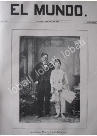 PORTADA ANTIGUA ORIGINAL  1897 MUERE GUILLERMO PRIETO
